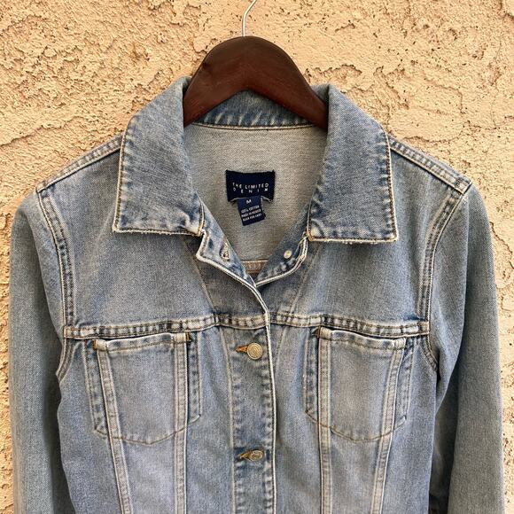 The Limited Vintage Denim Jean Trucker Jacket Size Medium - Picture 4 of 4